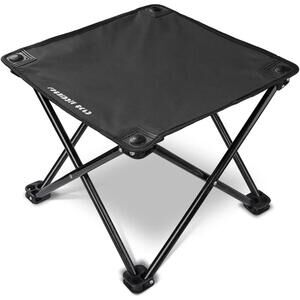 Portable Folding Camping Stool Outdoor Chair - Black